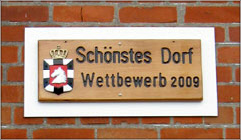 Plakette Schönstes Dorf 2009