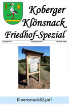 Dorfzeitung Klönsnack Sonderausgabe 82 Friedhof